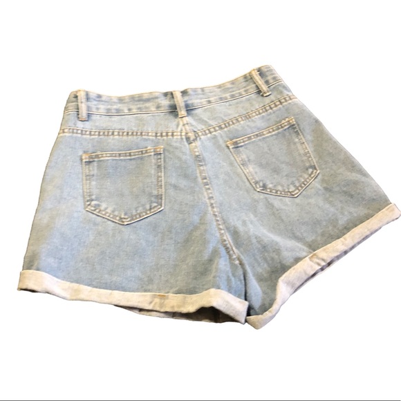 SHEIN • Rolled Cuff Denim Shorts - Picture 11 of 13